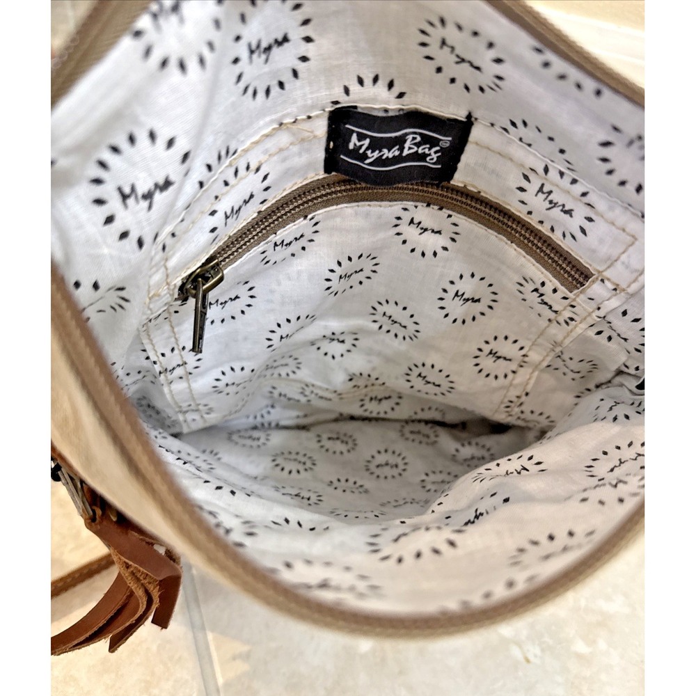 NWT Myra Upcycled Canvas Yesteryear Vintage Style Crossbody Purse Western - Picture 9 of 12